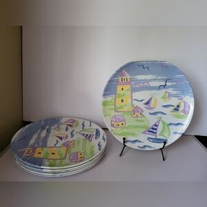 Colorful Nautical Themed Plates